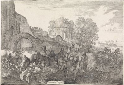 Paysage avec voyageurs (Paysages arcadiens) - Moyses van Wtenbrouck