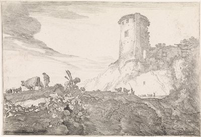 Paysage avec tour ronde - Moyses van Wtenbrouck