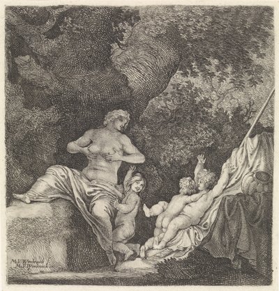 Femme avec trois enfants - Moyses van Wtenbrouck