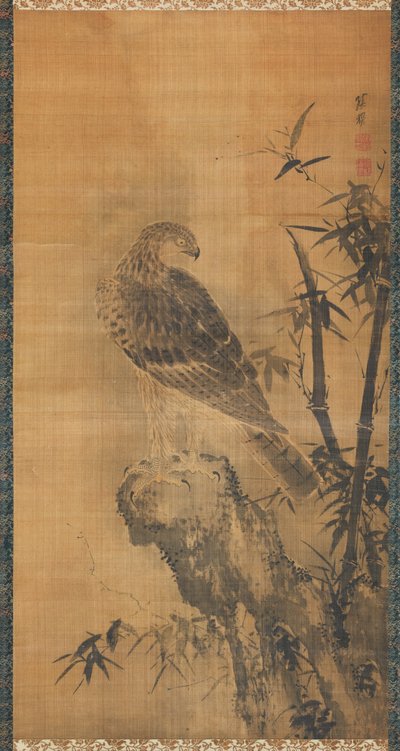 Faucon sur un rocher - Mu Zhang