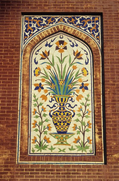 Mosaïque de carreaux émaillés, vers 1634-35 (faïence) - Mughal School