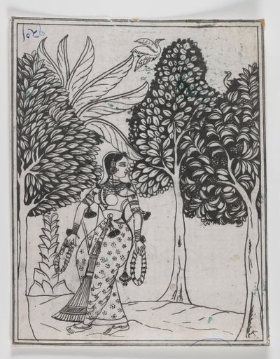 Kamod Ragini, 1605-1610 - Mughal School