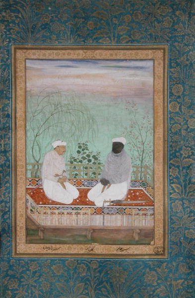 Portraits de deux propriétaires terriens, Rai Bharo et Jassa Jam du Gujarat, c.1618 - Mughal School