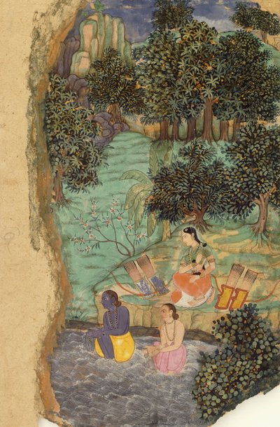 Rama et Lakshmana offrant de l