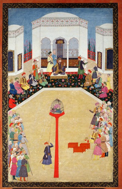 La capture du sultan Bayazid de Turquie, Album Johnson I, n°2 numéroté 9, vers 1680 - Mughal School
