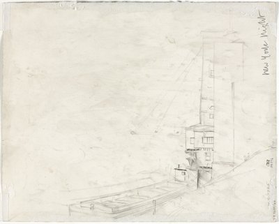 Étude pour New York Night (verso) - Muirhead Bone