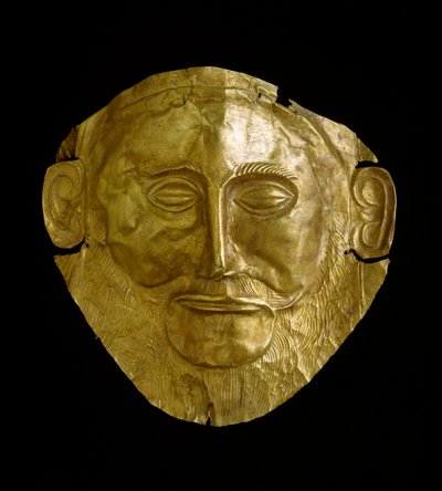 Masque funéraire en or mycénien (Mycènes) - Mycenaean
