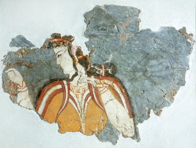 Dame de cour, fresque du Palais de Mycènes, Grèce, Civilisation mycénienne - Mycenaean