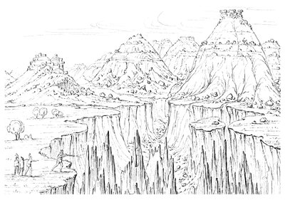 Canyon, Amérique du Nord, 1841 - Myers and Co