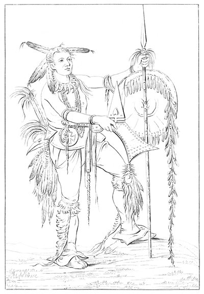 Guerrier Sac ou Fox, Rock Island, Haut Mississippi, 1841 - Myers and Co