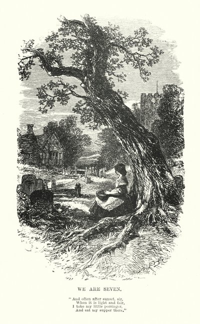 William Wordsworth : Nous sommes sept (gravure) - Myles Birket (after) Foster