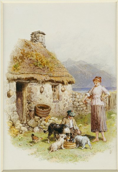 Un cottage des Highlands - Myles Birket Foster