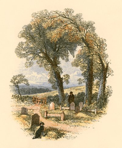 Scène de cimetière - Myles Birket Foster