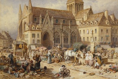 À Gervaise, Falaise : Jour de Marché - Myles Birket Foster