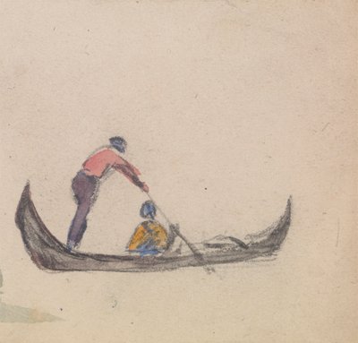 Un des trois études de gondoles - Myles Birket Foster