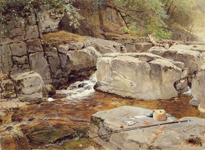 Rochers sur la Greta - Myles Birket Foster
