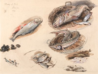Étude de poissons, Venise - Myles Birket Foster