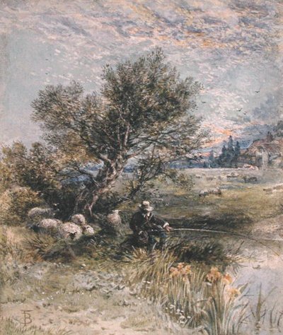 Le pêcheur - Myles Birket Foster