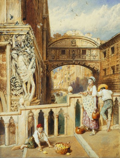 Le pont des Soupirs, Venise - Myles Birket Foster