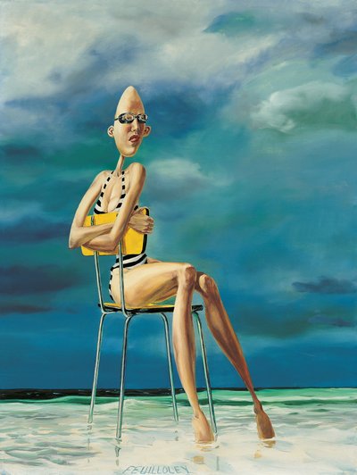 Nageuse fantaisiste assise - Myriam Feuilloley