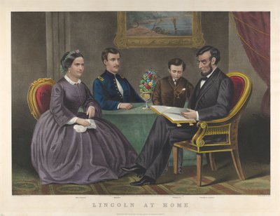 Lincoln à la maison, 1867 - Nathaniel Currier