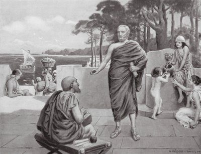 Thucydide en exil (lithographie) - N. Prescott Davies