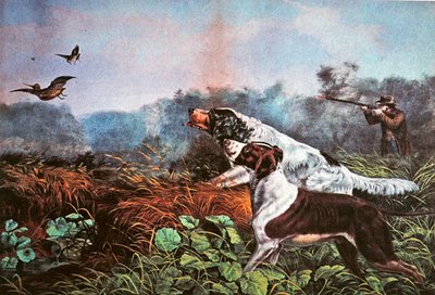 Sports de plein air américains : Une chance pour les deux canons - Currier and Ives