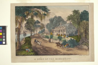 Une maison sur le Mississippi - N. and Ives J.M. (1824 95) Currier