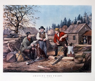 "Discuter le point" - N. and Ives J.M. (1824 95) Currier