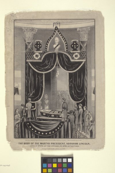 Corps du président martyr, Abraham Lincoln - N. and Ives J.M. (1824 95) Currier