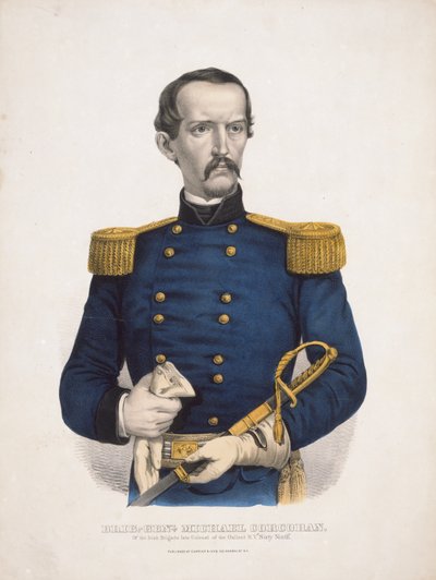 Brig.-Genl. Michael Corcoran de la Brigade irlandaise, ancien colonel du vaillant N.Y. "Soixante-Neuf" - Currier and Ives