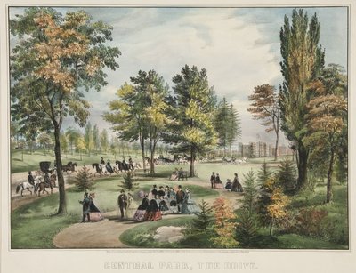 Central Park - La promenade - Currier and Ives
