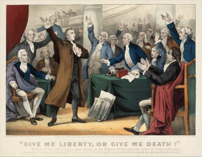 « Donnez-moi la liberté ou donnez-moi la mort ! » - Currier and Ives