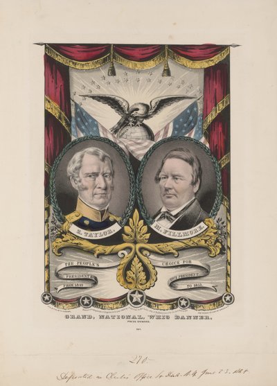 Grand bannière nationale Whig, vers 1848 - Currier and Ives