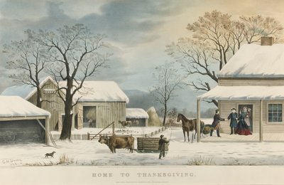 Retour à Thanksgiving - Currier and Ives
