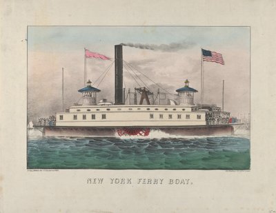 Bateau de ferry de New York, vers 1860-65 - Currier and Ives
