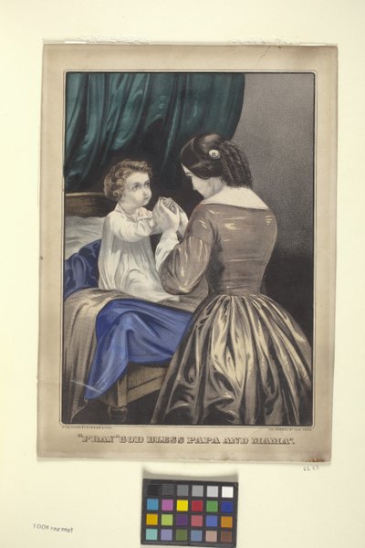 "Priez" Dieu bénisse papa et maman - N. and Ives J.M. (1824 95) Currier
