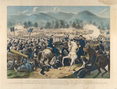 La bataille de Gettysburg, Pennsylvanie, 3 juillet - Currier and Ives