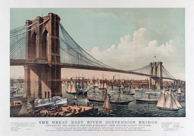 Le pont de Brooklyn par Currier & Ives, c.1892 - Currier and Ives