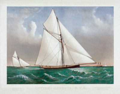 Le Cutter Genesta par Currier & Ives - Currier and Ives