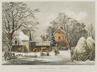 La maison du fermier - Hiver - Currier and Ives