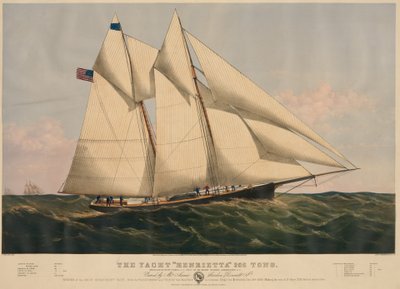 Le yacht "Henrietta" 205 tonnes - Currier and Ives