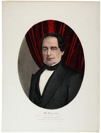 Hannibal Hamlin, 1860 - N. and Ives, J.M. Currier
