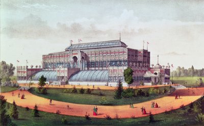 Horticultural Hall, Grand Exposition du Centenaire des États-Unis 1876 - N. and Ives, J.M. Currier