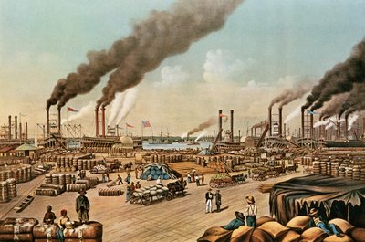 Le Quai - La Nouvelle-Orléans, 1884 - N. and Ives, J.M. Currier