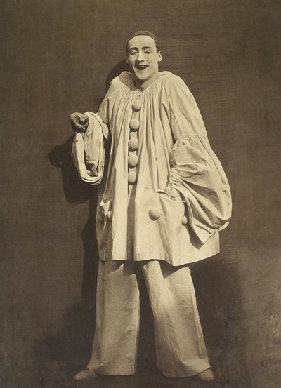 Pierrot riant (mime français Charles Deburau), photo de Gaspard-Félix Tournachon alias Nadar, vers 1855 - Nadar