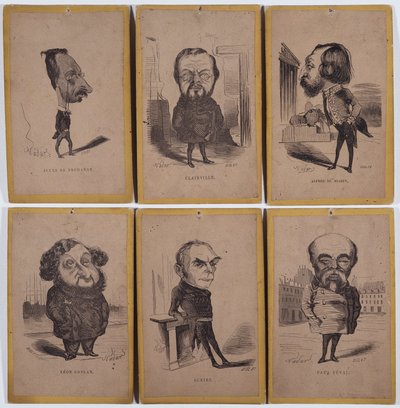 6 Portraits-Charge : Jules de Premaray (Jules Martial Regnault - Nadar