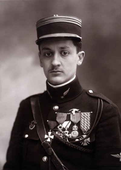 Portrait de Georges Guynemer (1894-1917), pilote de guerre français mort pendant la Première Guerre mondiale 1914-1918 - Nadar