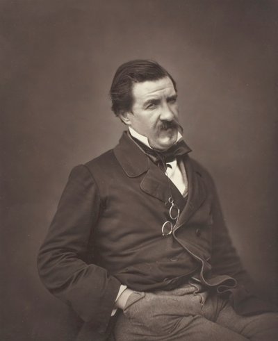 Champfleury né Jules François Felix Fleury-Husson, critique et romancier français, 1821-1889, vers 1855 - Nadar