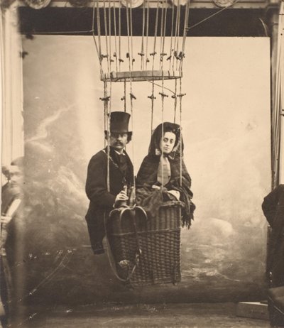 [Nadar avec sa femme, Ernestine, dans une montgolfière] - Nadar